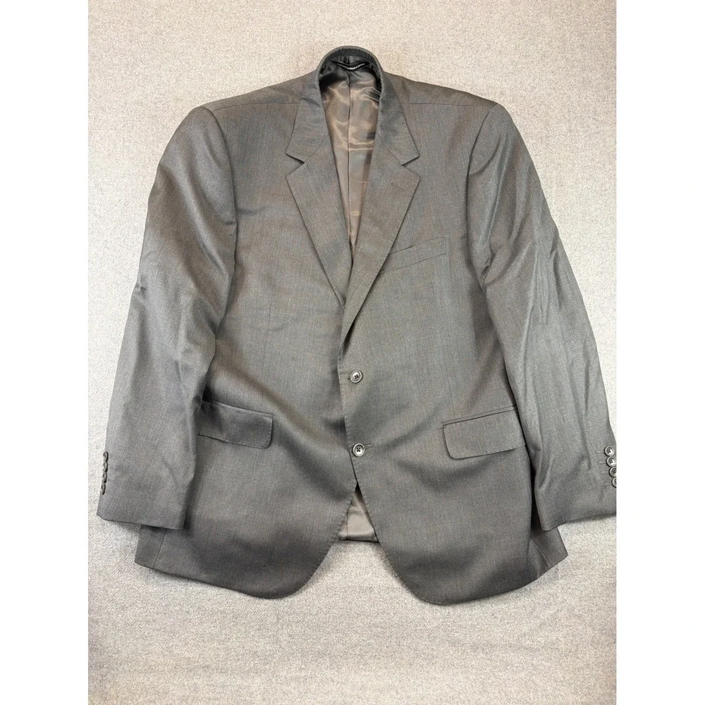 Coppley Blazer Mens 46R Grey Gibson 2112C 100% S-100s Wool 2-Button‎ Sport Coat